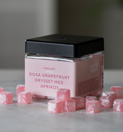 Vingummi rosa grapefrukt med aprikos Vingummi rosa grapefrukt med aprikos